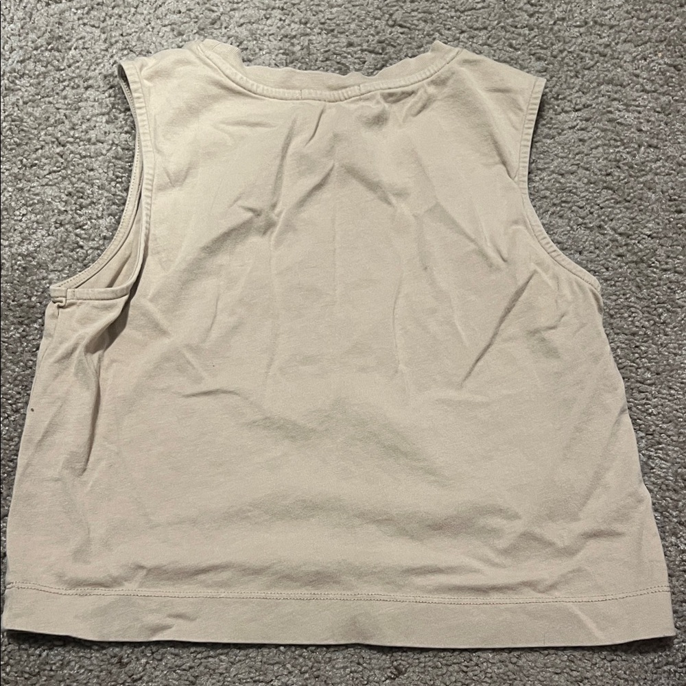 Z Supply Beige Muscle Cropoed Tank - Picture 5 of 5